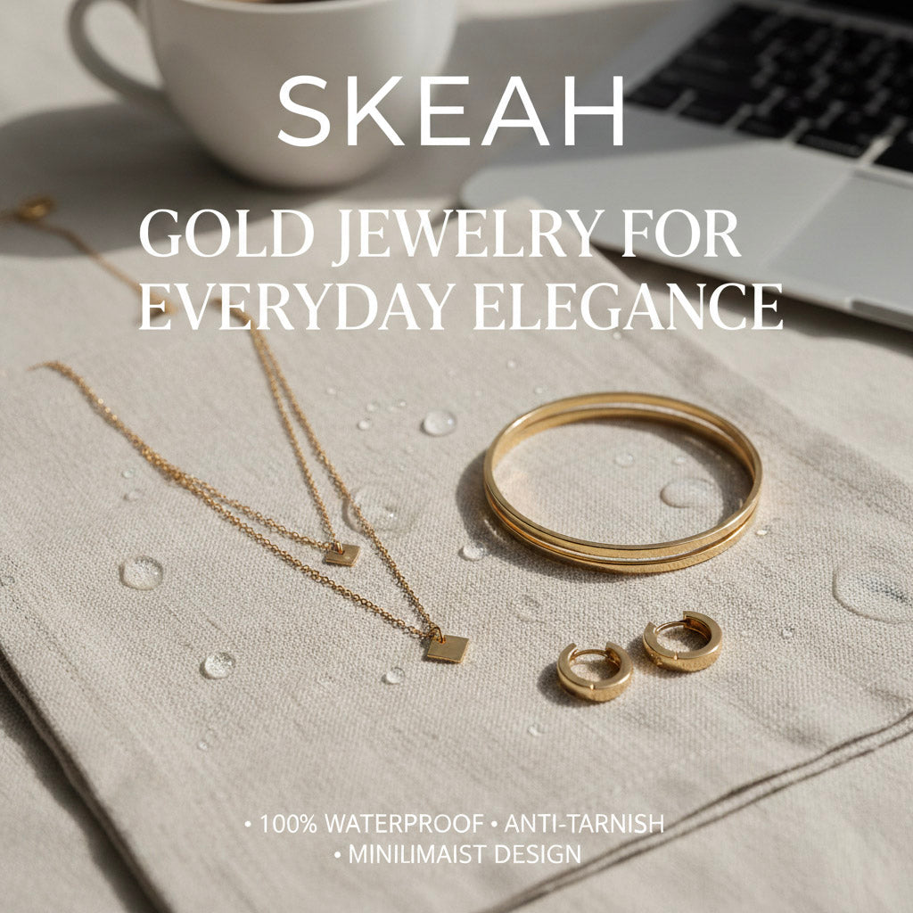 The Best Gold Artificial Jewellery for Daily Wear: Anti-Tarnish & Waterproof Pieces by SKEAH