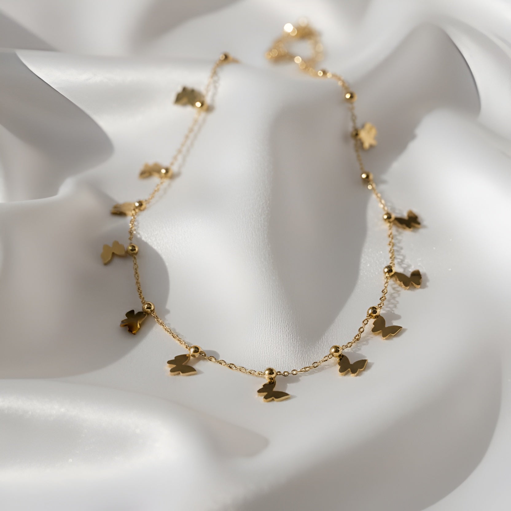 The Golden Butterfly Charm Necklace