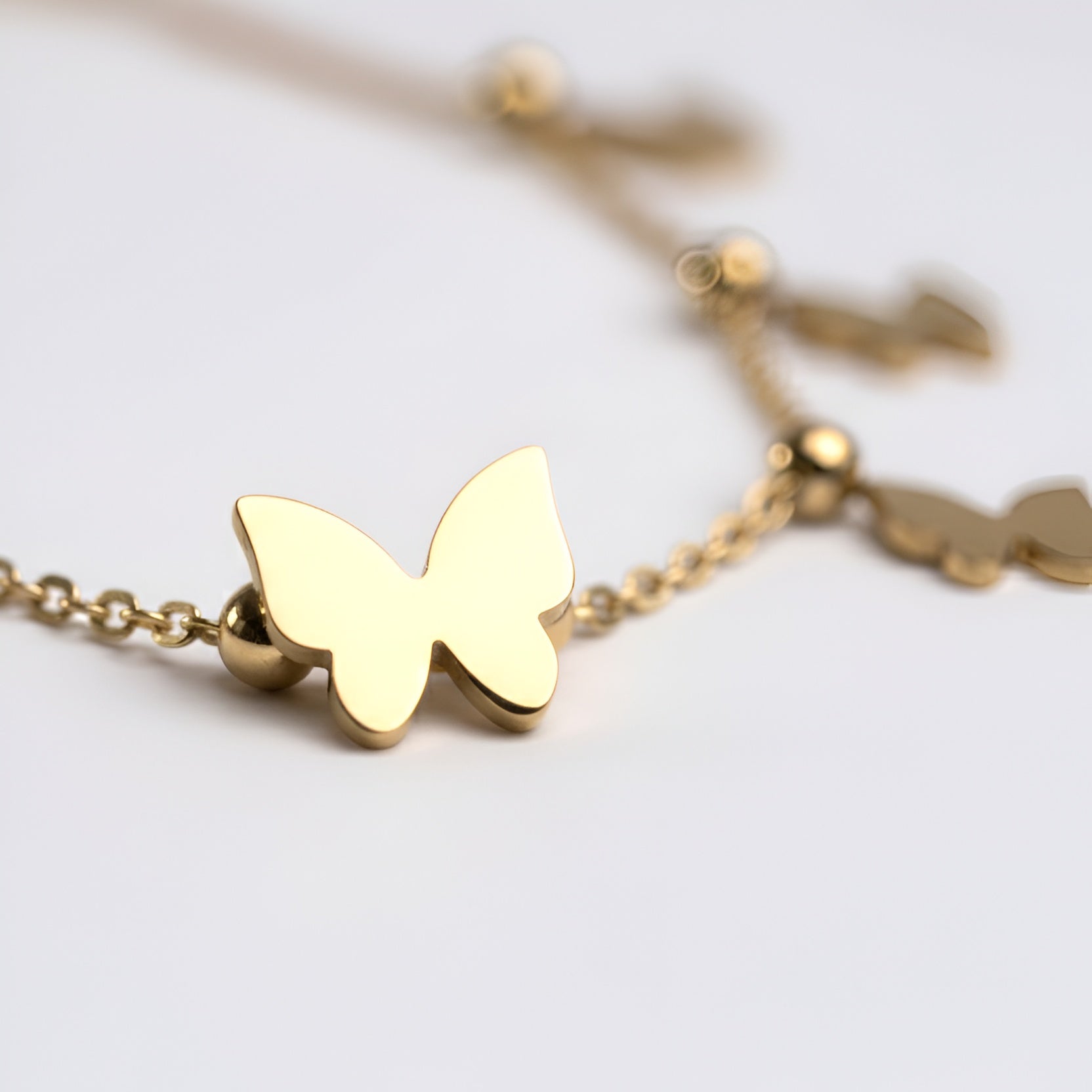 The Golden Butterfly Charm Necklace