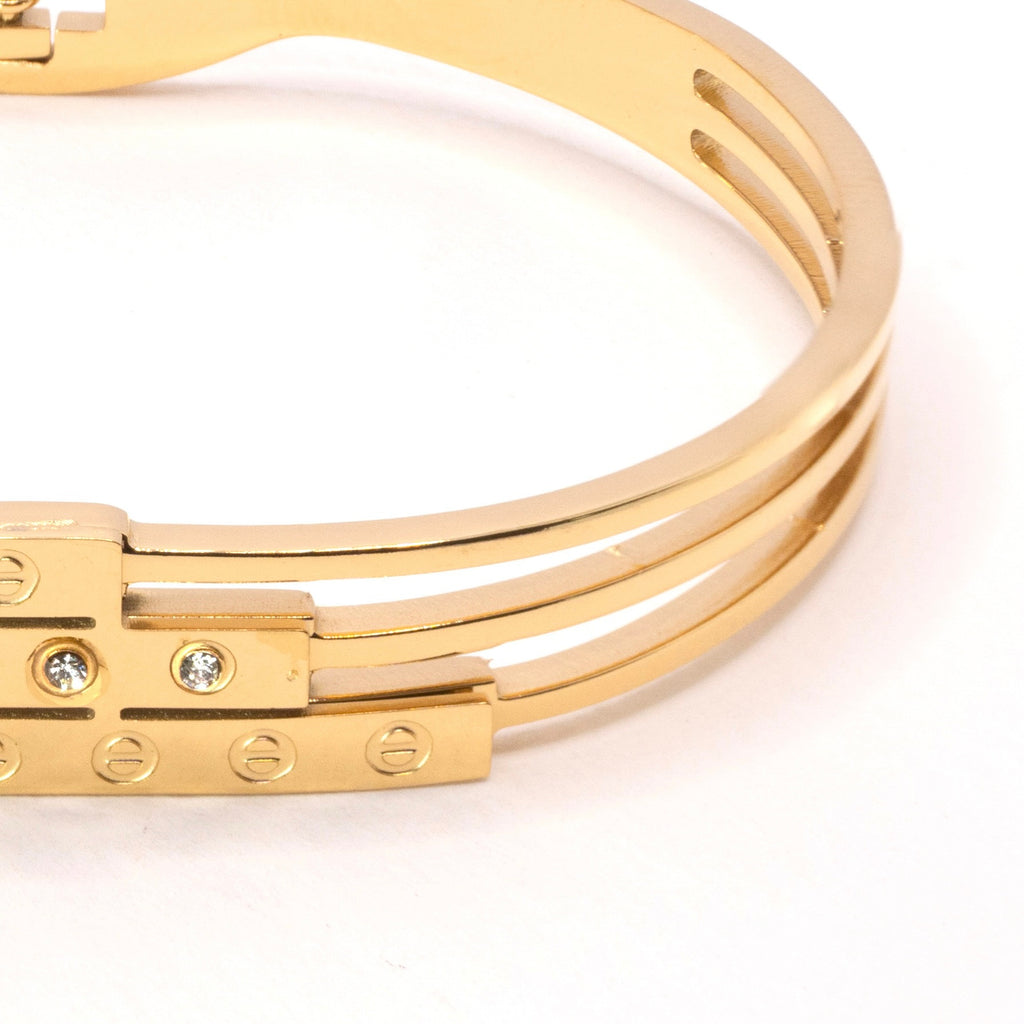 The Golden Rivet Cuff Bracelet