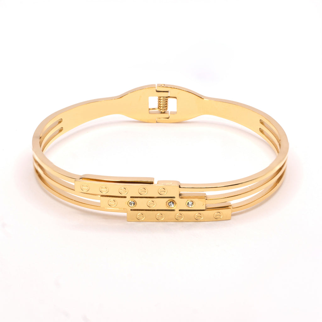 The Golden Rivet Cuff Bracelet