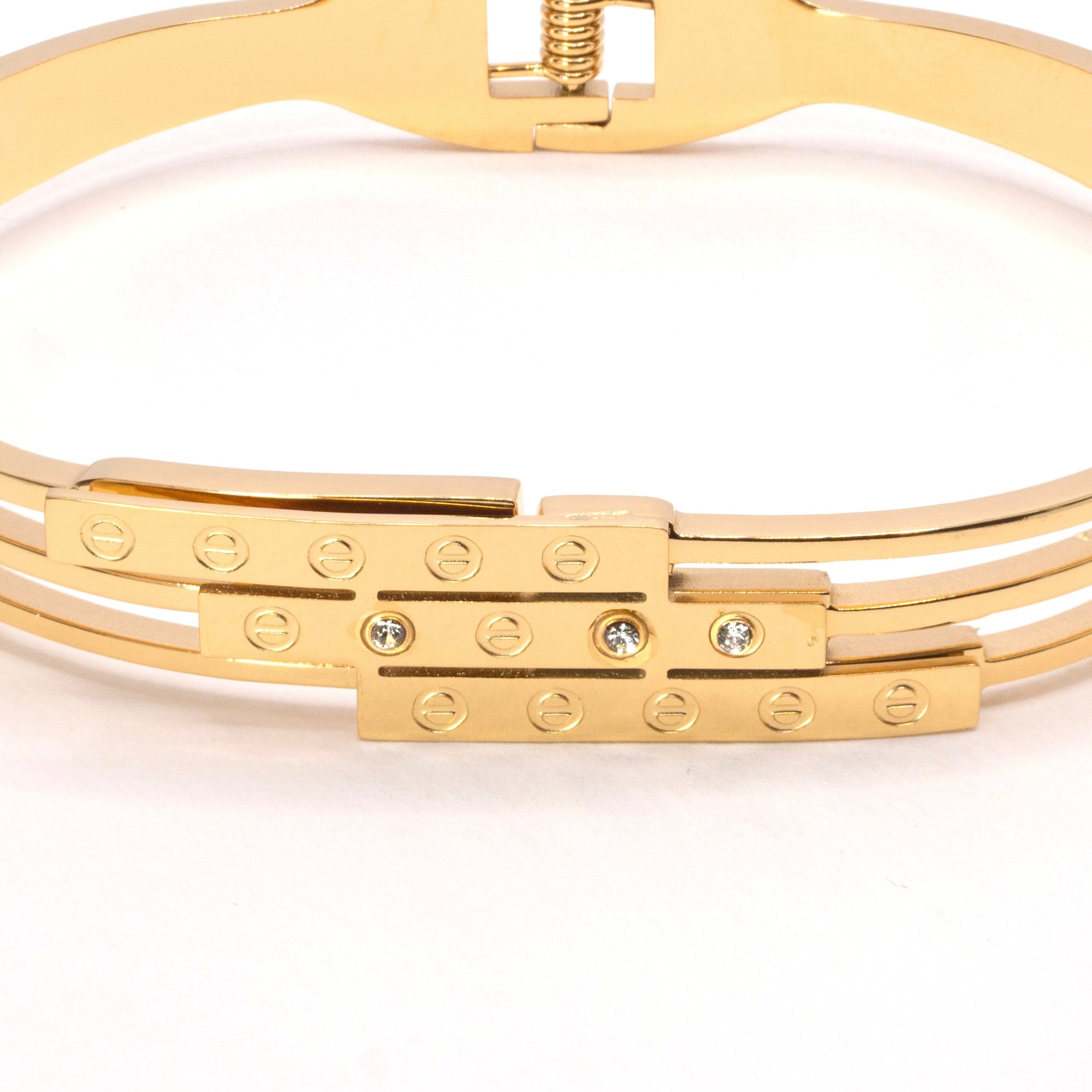 The Golden Rivet Cuff Bracelet