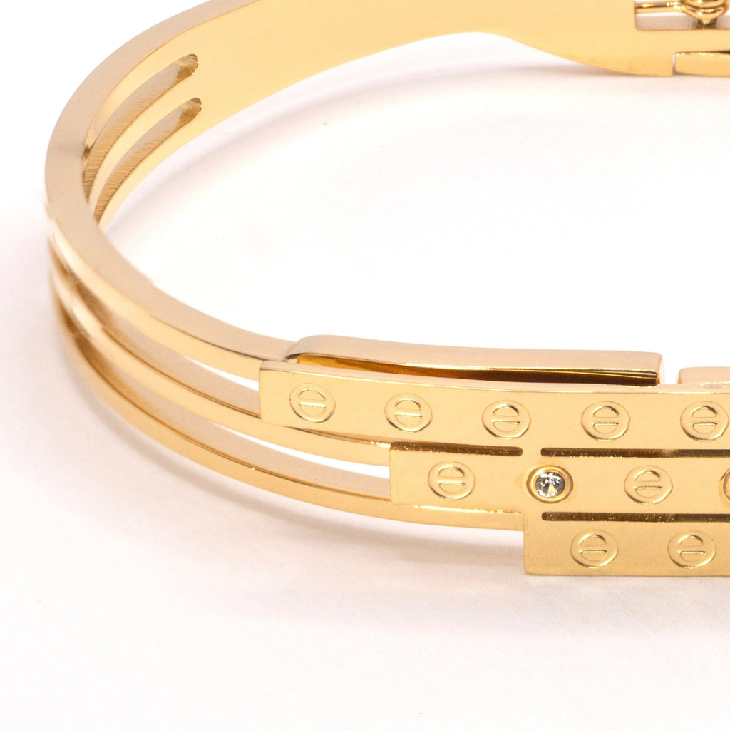 The Golden Rivet Cuff Bracelet