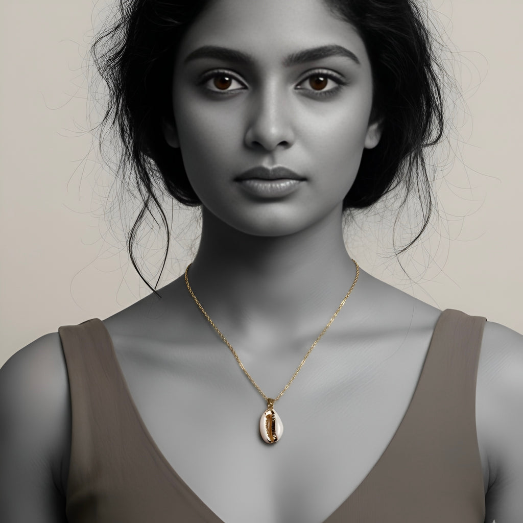 The Golden Cowrie Whisper Necklace
