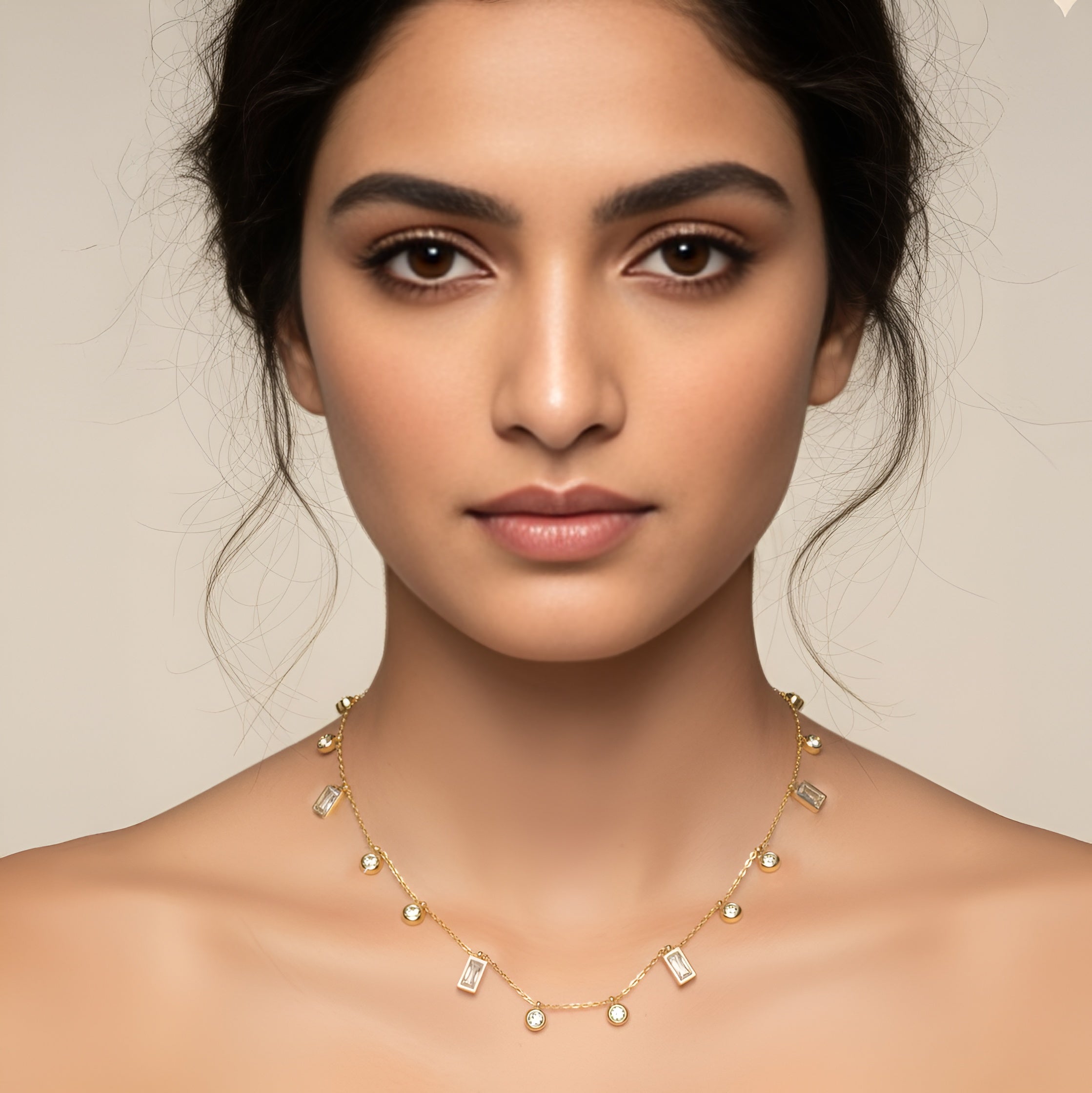 The Celestial Spark Drop Necklace