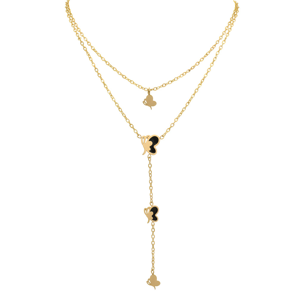 Midnight Flutter Drop Necklace