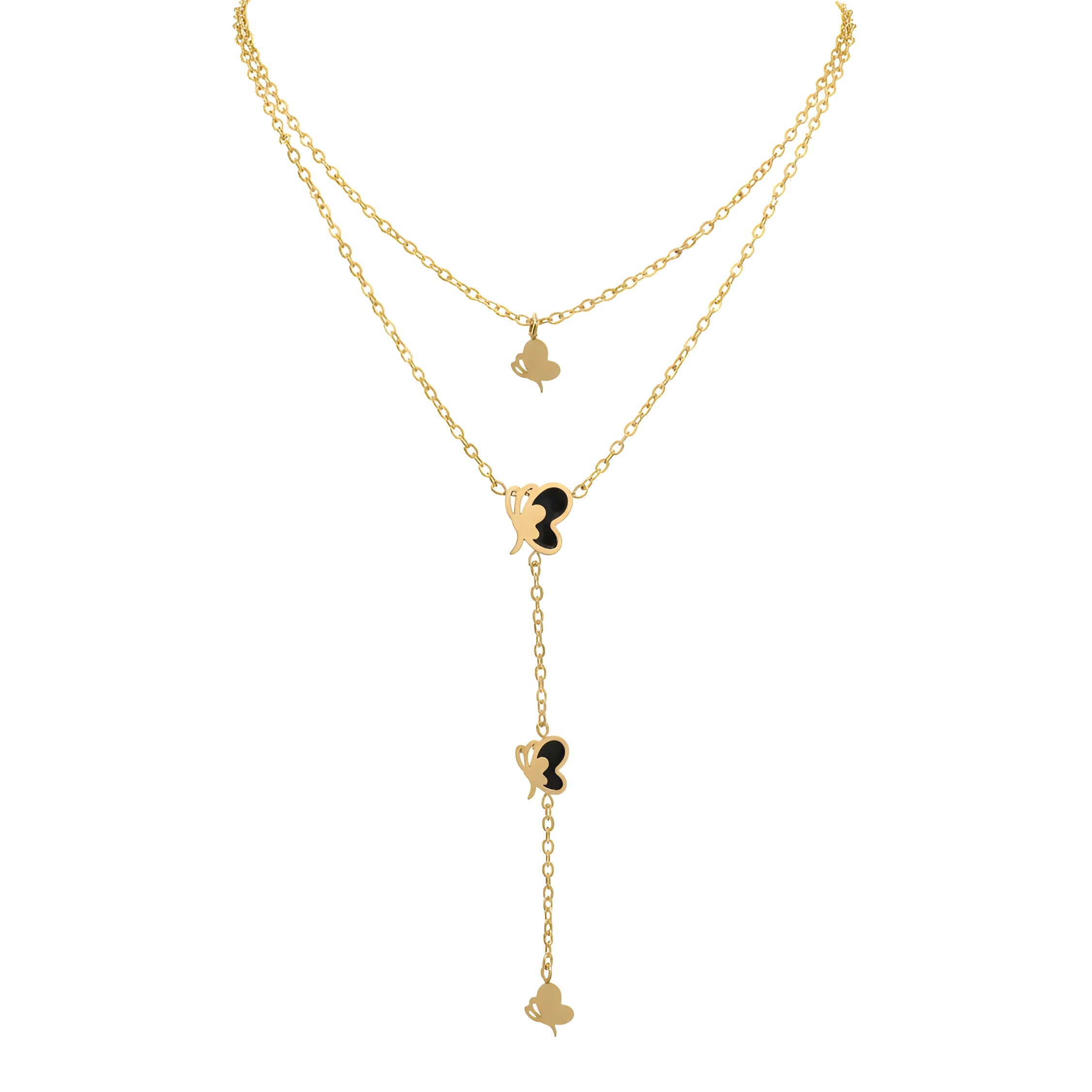 Midnight Flutter Drop Necklace