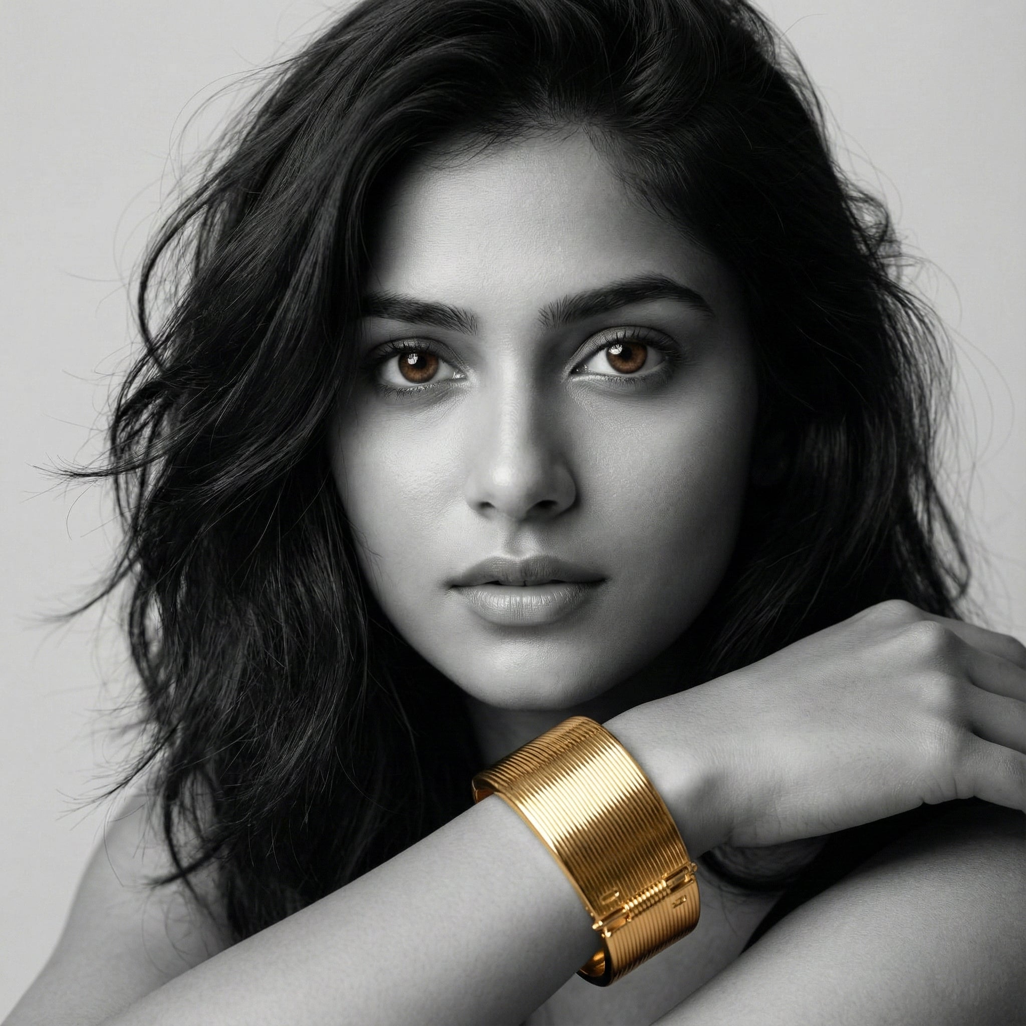 The Golden Ribbed Cuff Bracelet