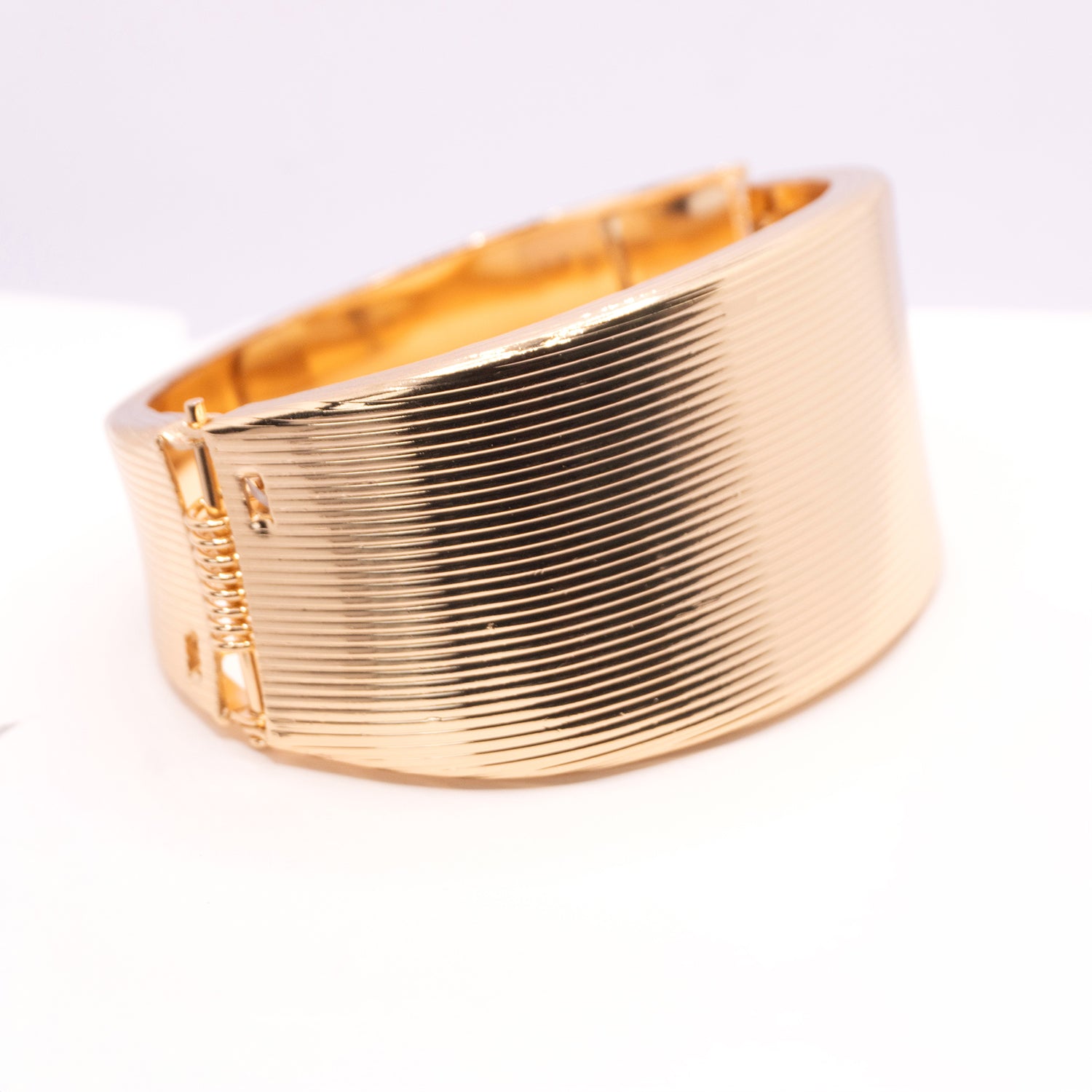 The Golden Ribbed Cuff Bracelet