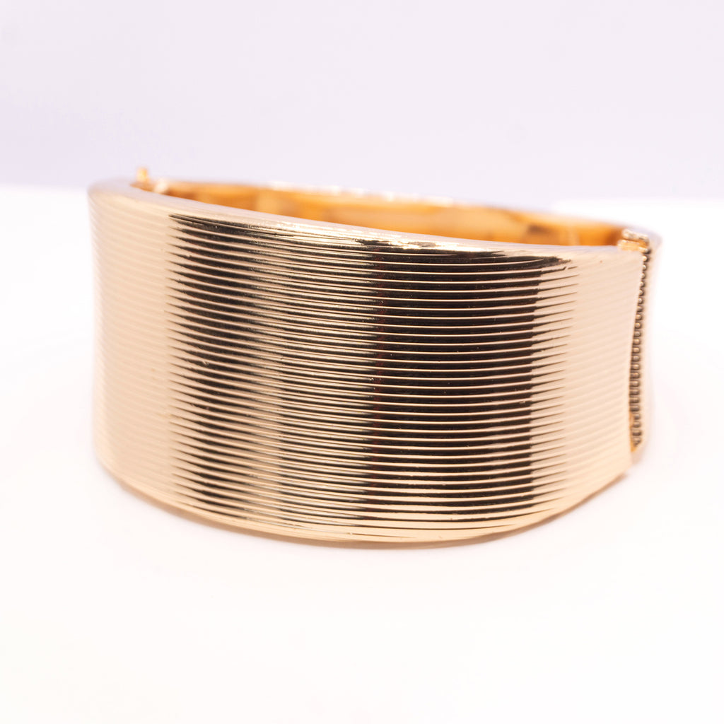 The Golden Ribbed Cuff Bracelet