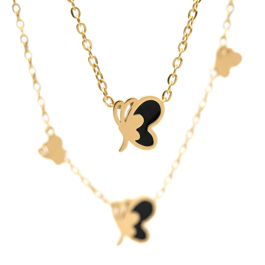 Midnight Flutter Drop Necklace