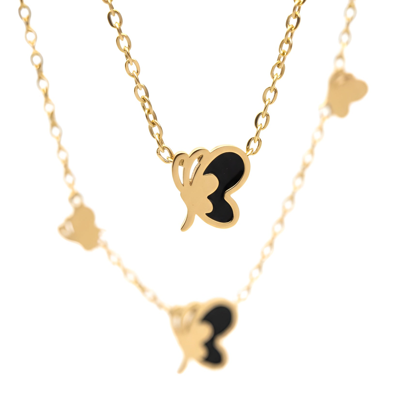 Midnight Flutter Drop Necklace