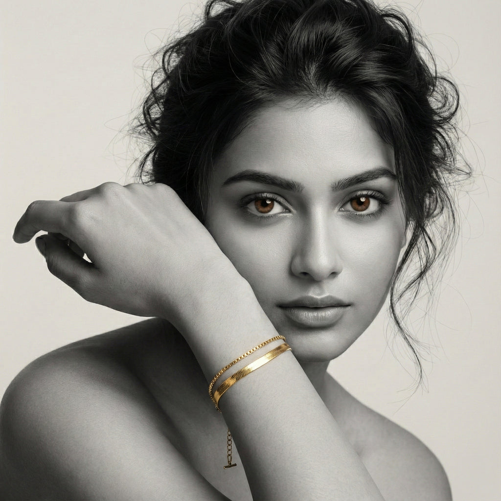 The Golden Herringbone Bracelet