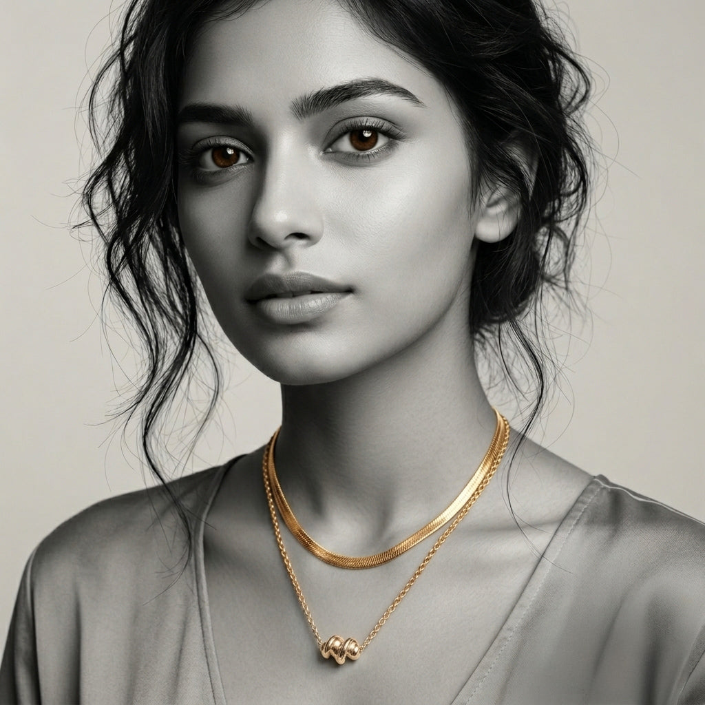 The Aurelia Wave Layered Necklace