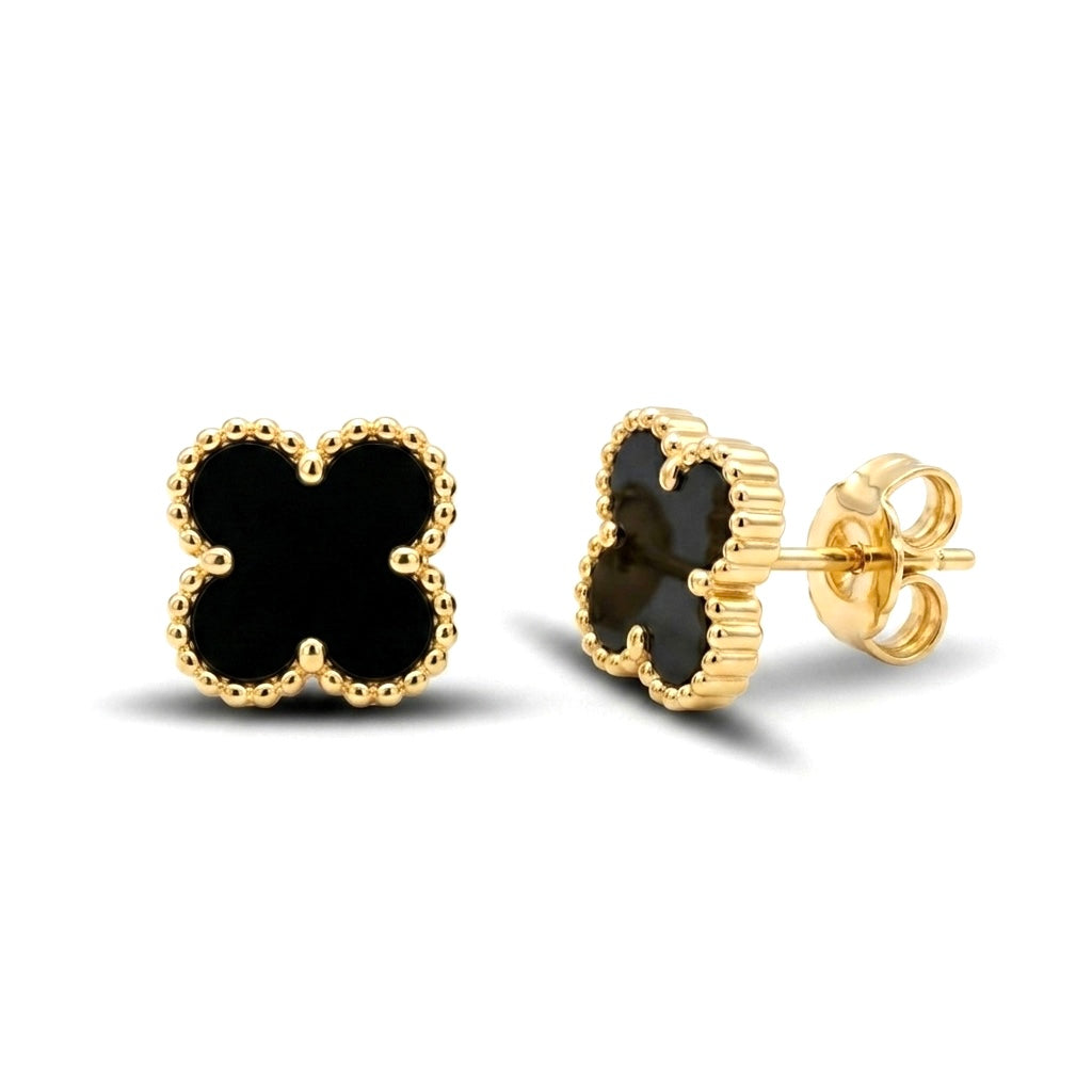 The Noir Clover Studs