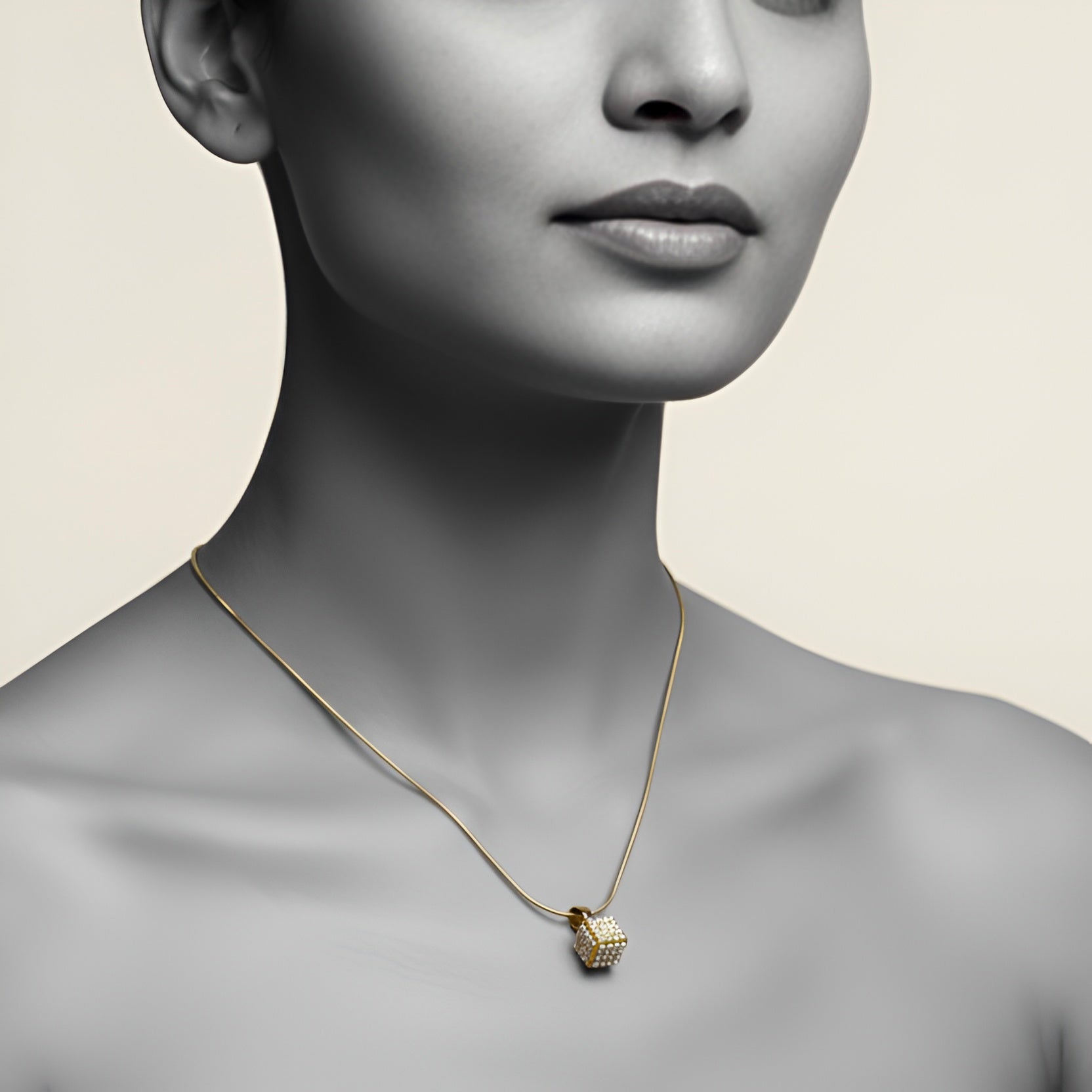 The Pearl Cube Elegance Necklace