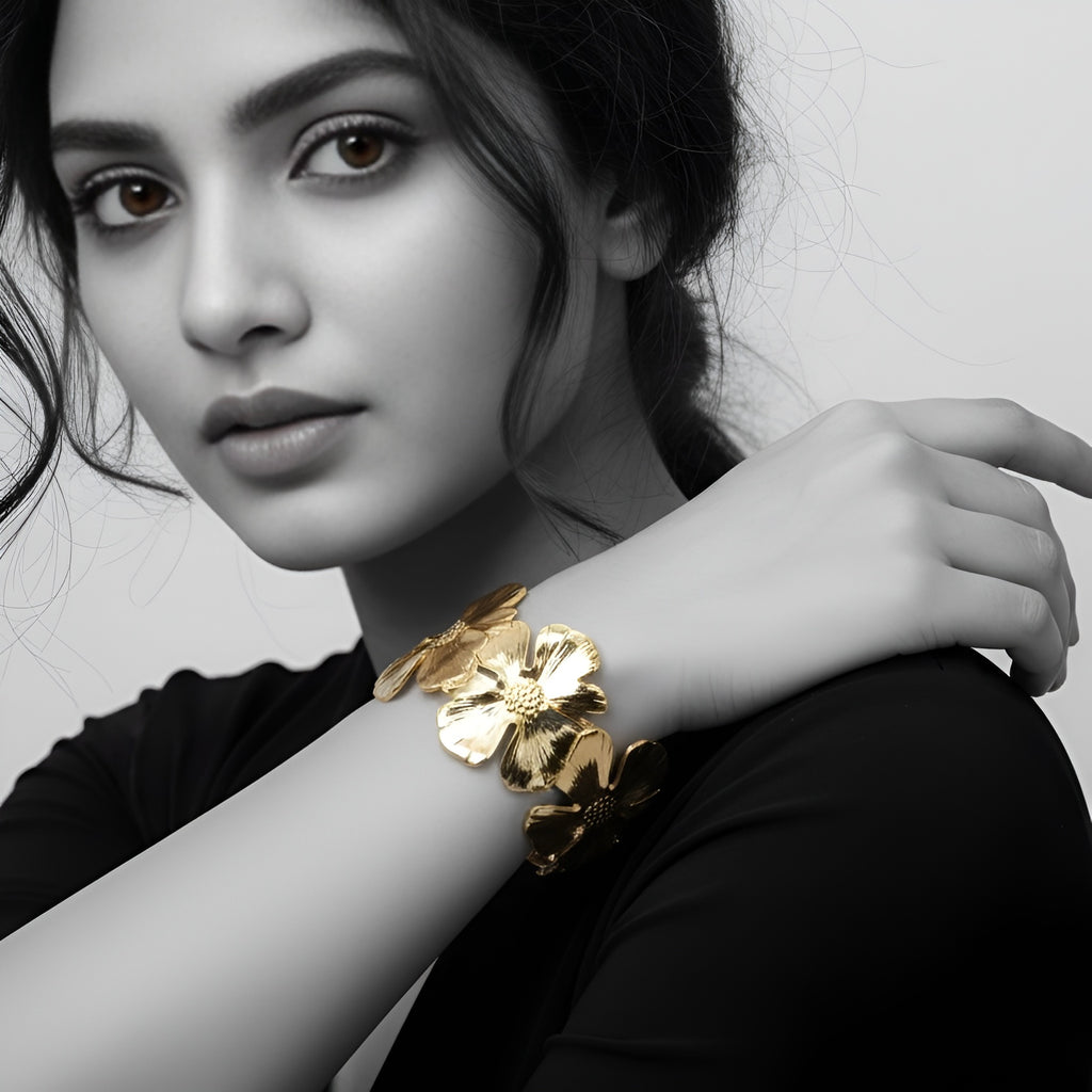 The Golden Petal Cuff