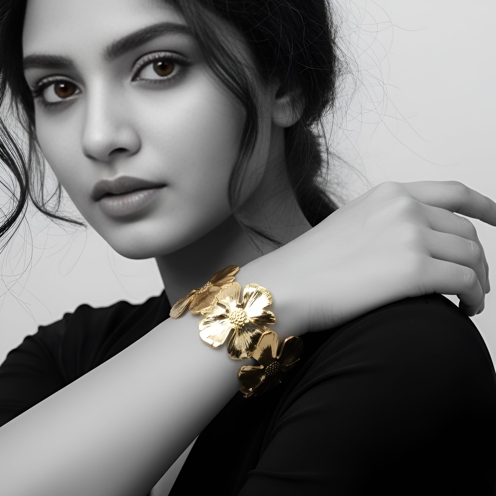 The Golden Petal Cuff