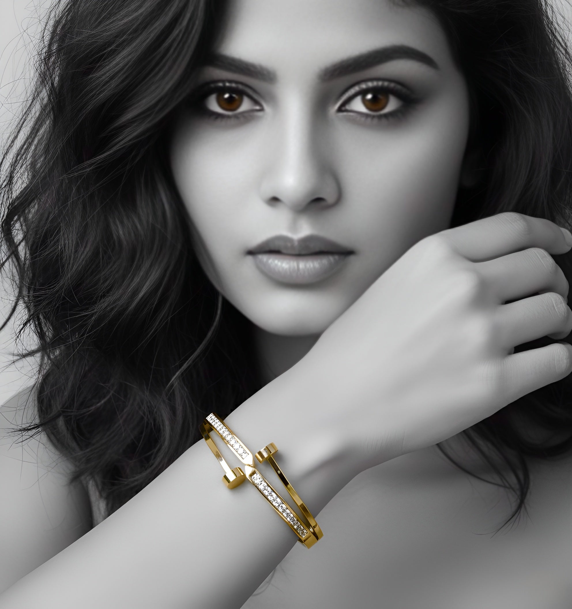 The Dual Spark Open Bangle