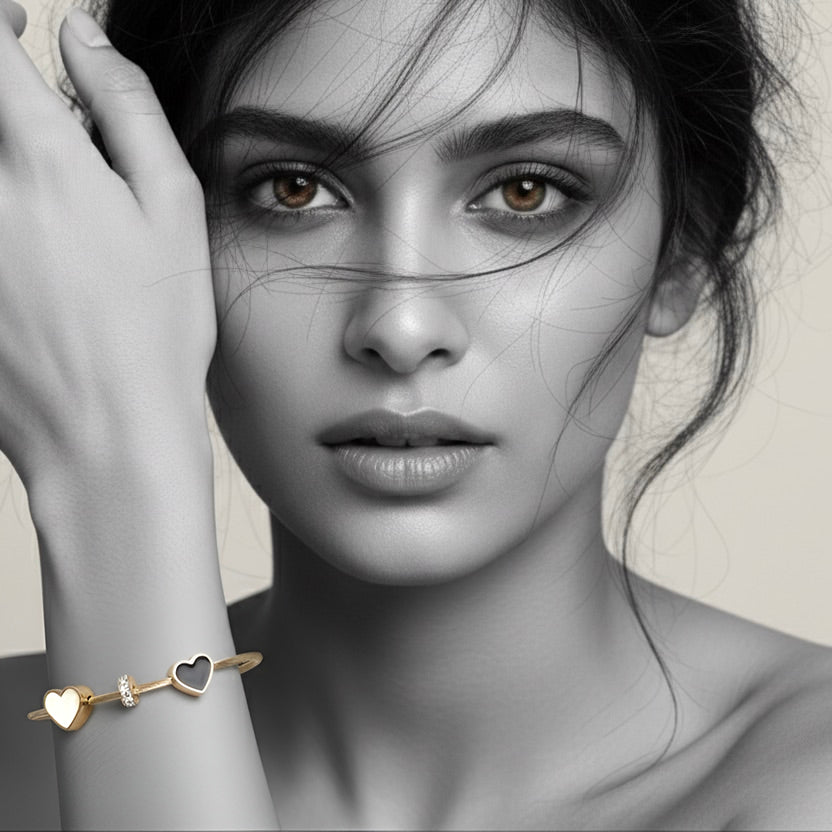 The Dual Heart Charm Bracelet