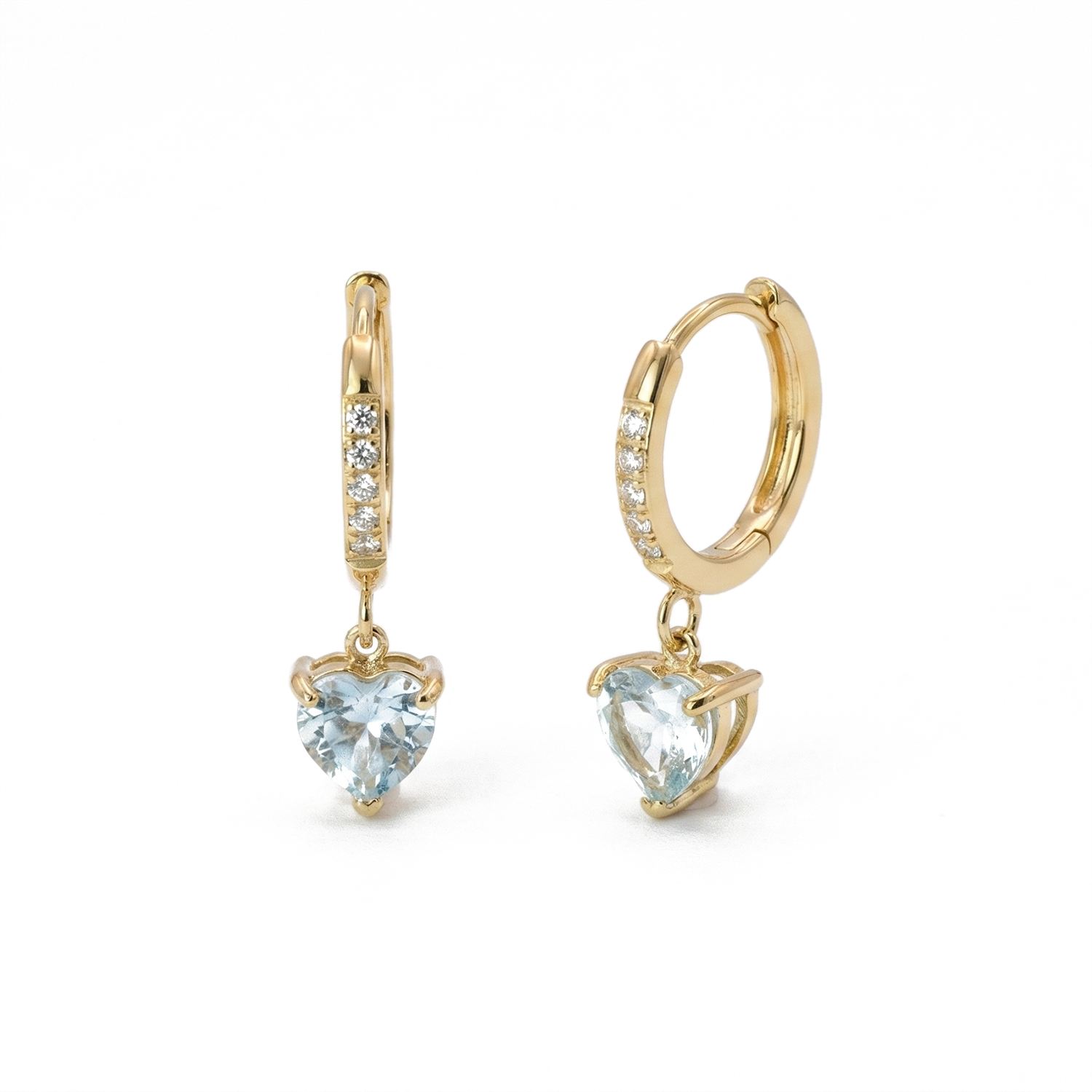 The Heartfall Huggie Earrings