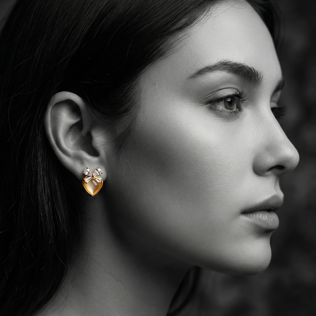 The Petite Promise Heart Earrings
