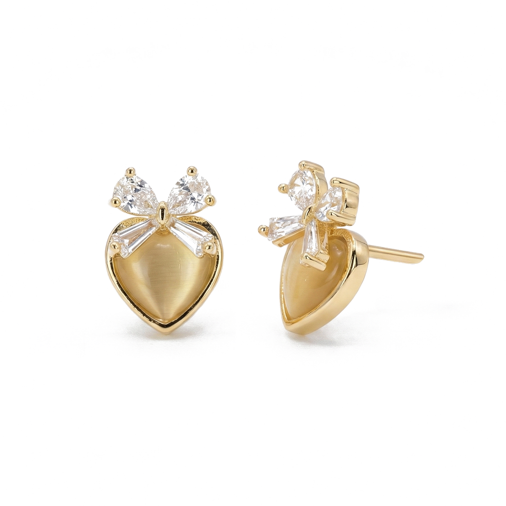 The Petite Promise Heart Earrings