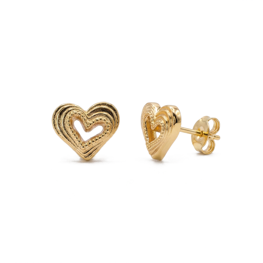 The Layered Heart Studs