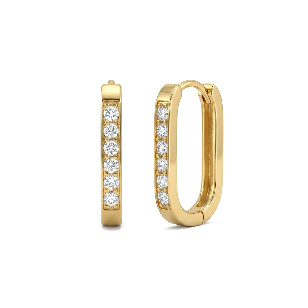 The Gilded Edge Huggie Earrings