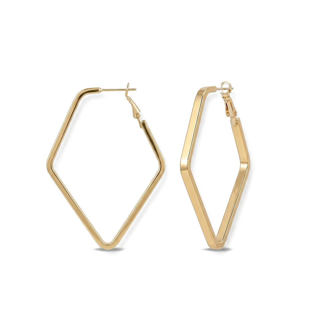 The Sculpted Geo Hoop Earrings