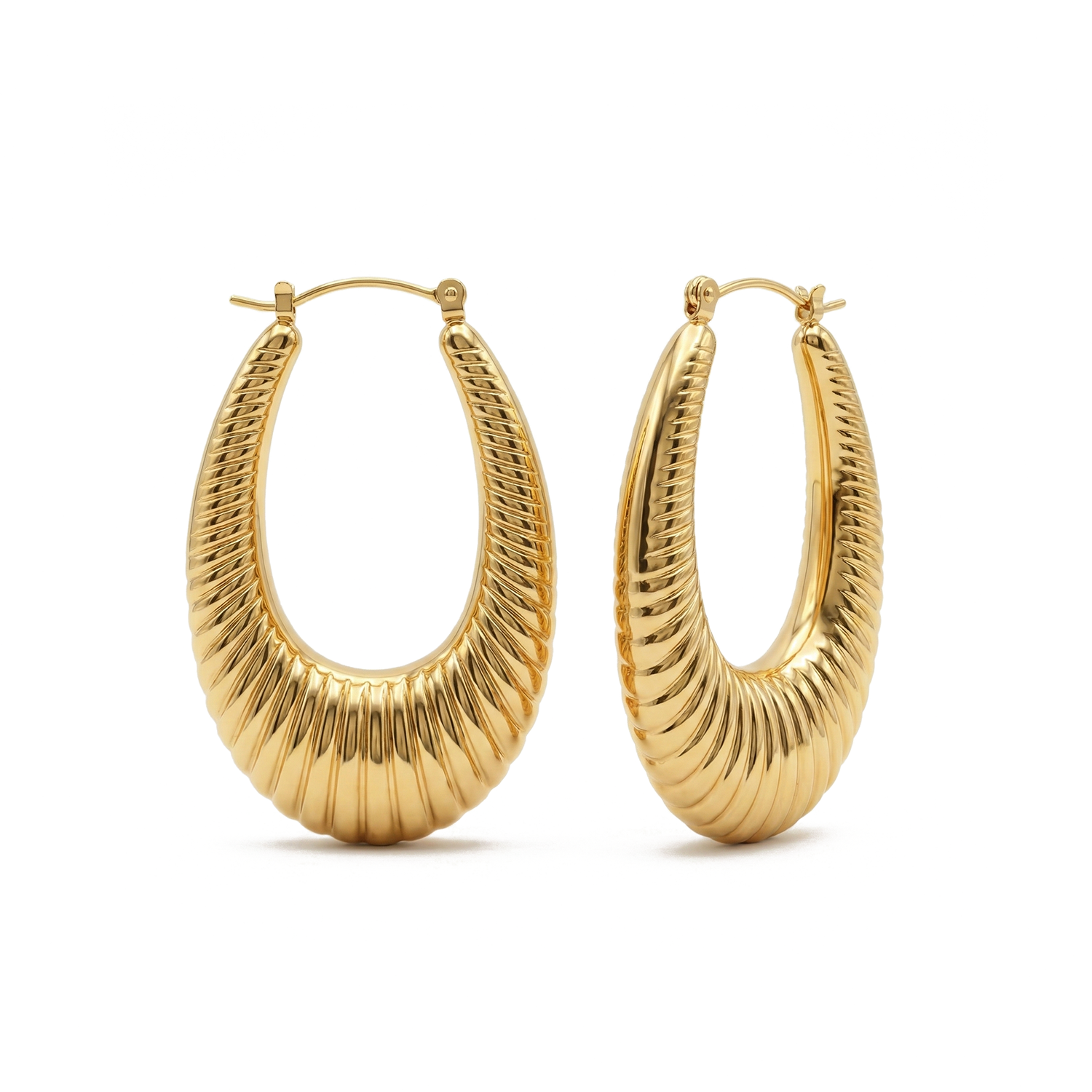 The Gilded Wave Hoops