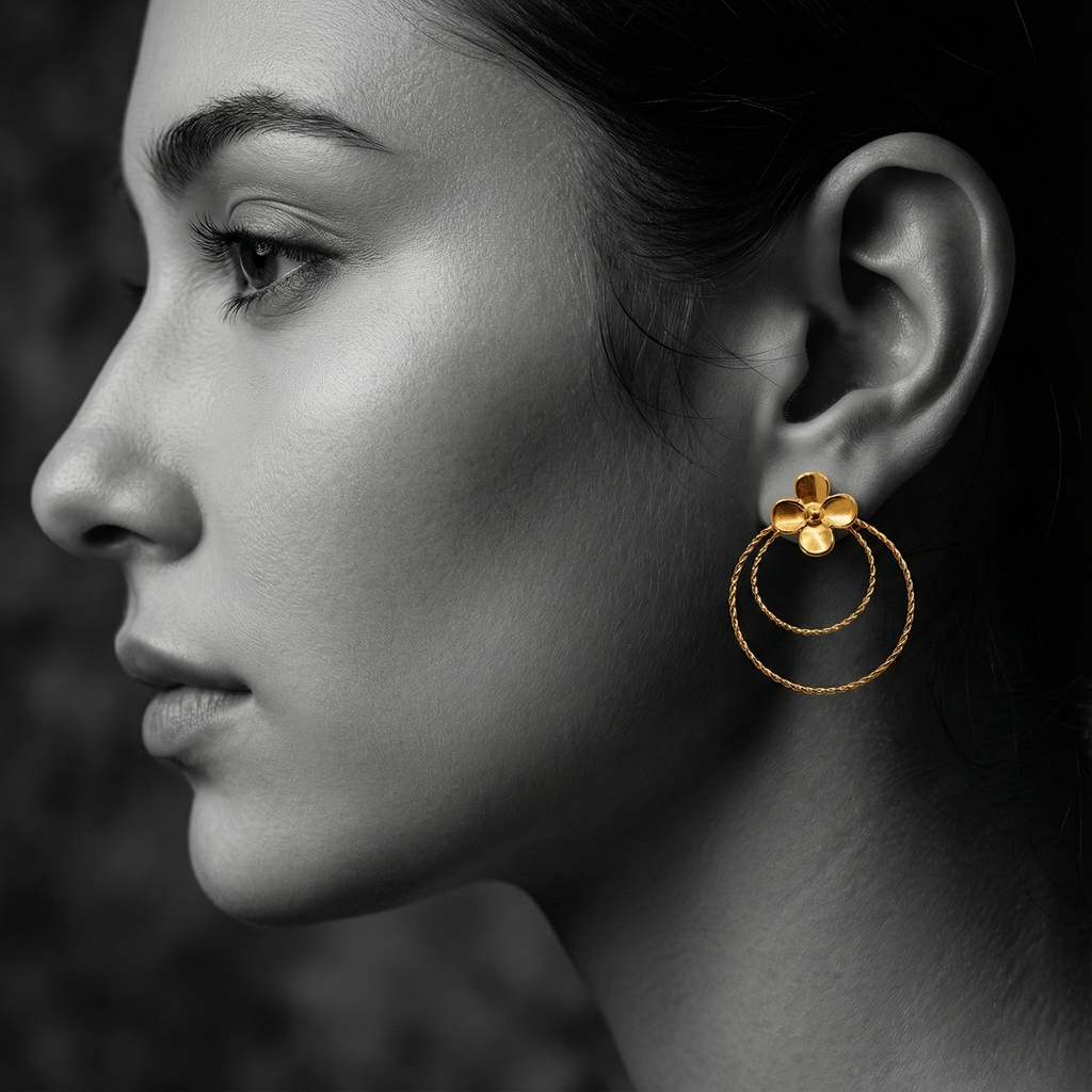 The Floral Loop Earrings