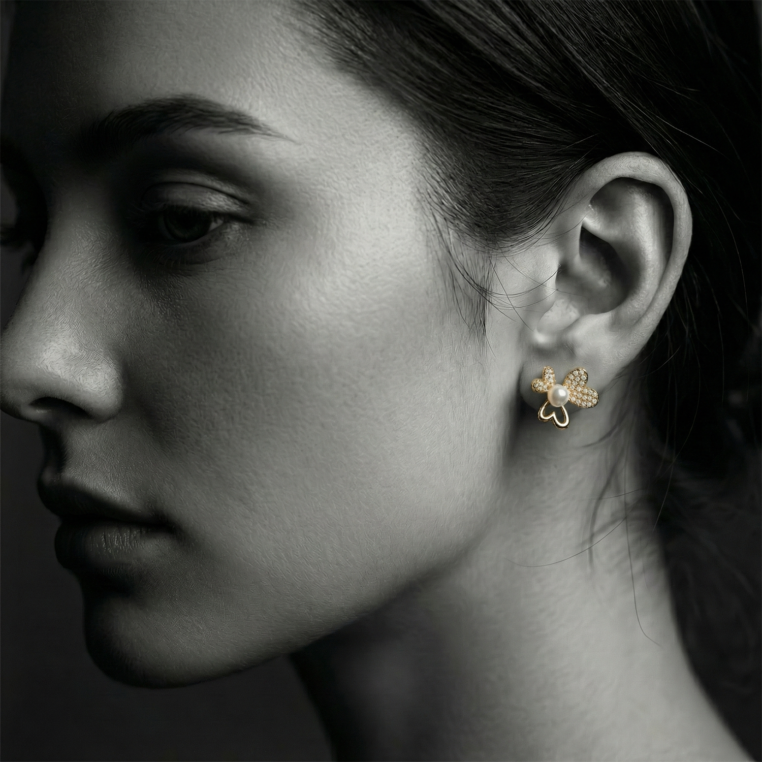 The Flutter Pearl Studs