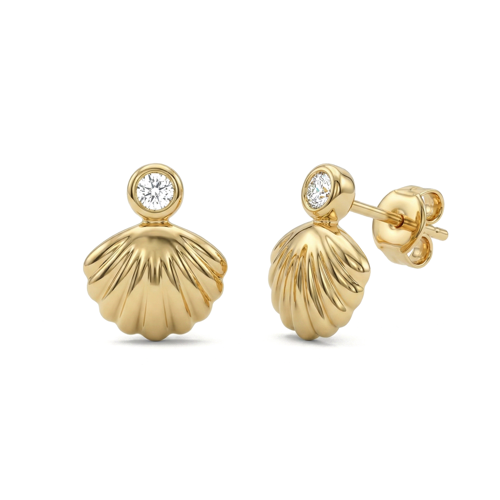 The Golden Shell Studs