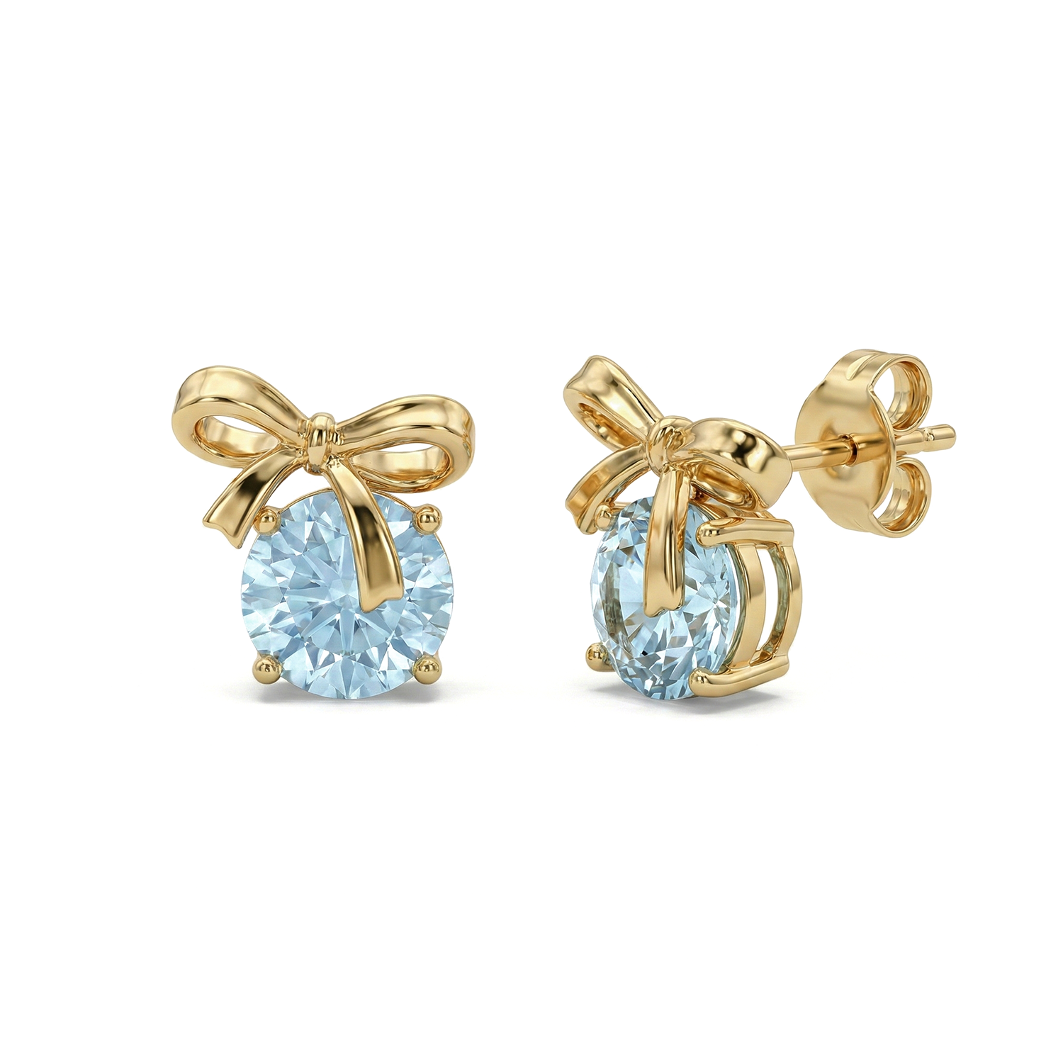 The Azure Bow Stud Earrings