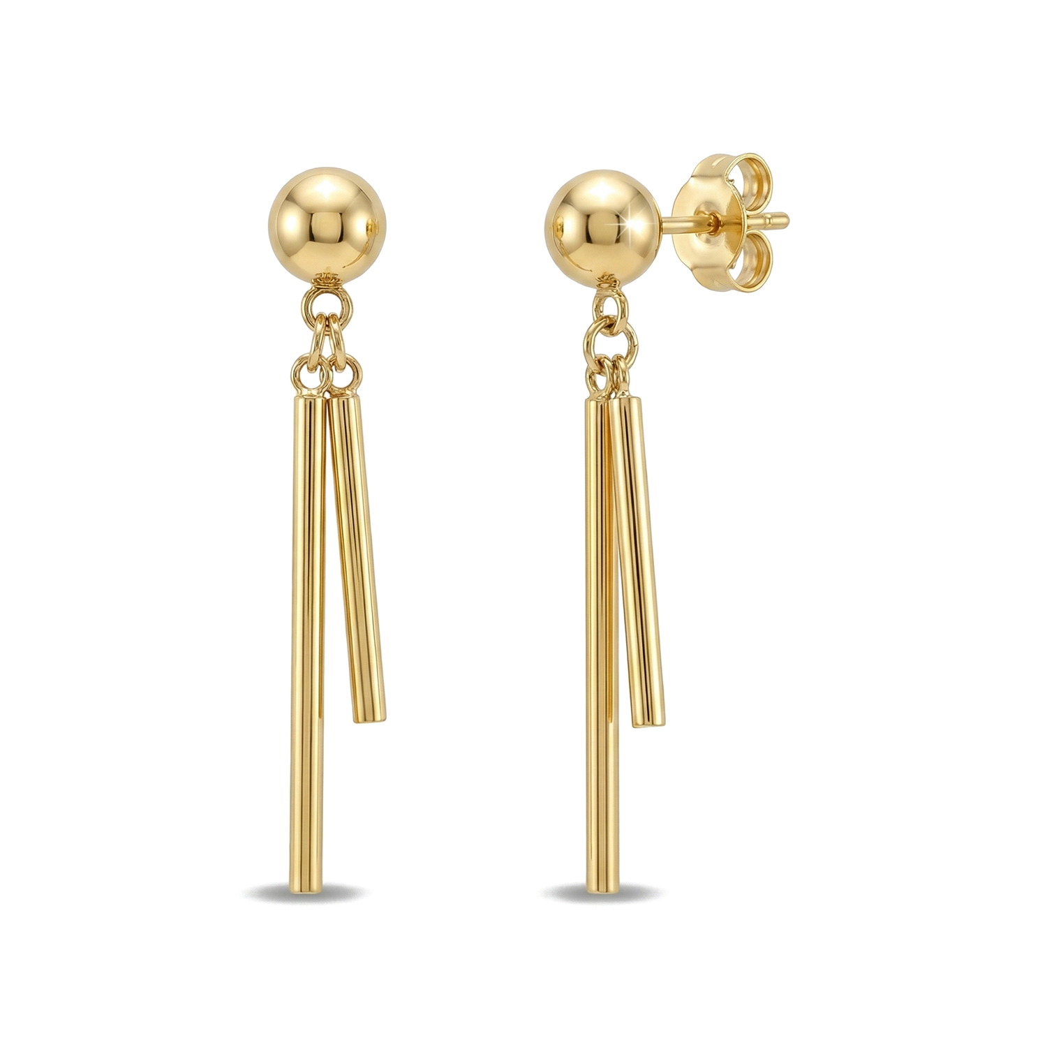 The Golden Line Drop Earrings