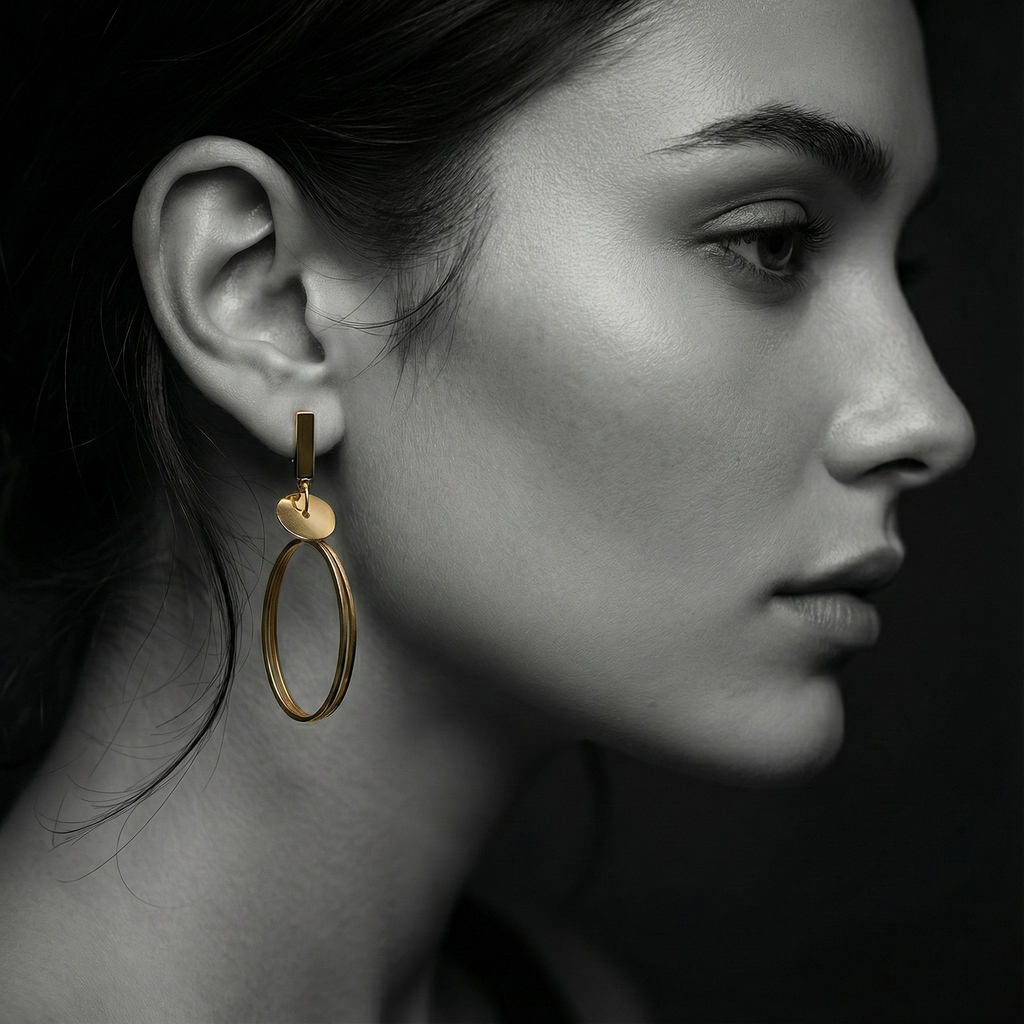The Aurelia Oval Drop Earrings