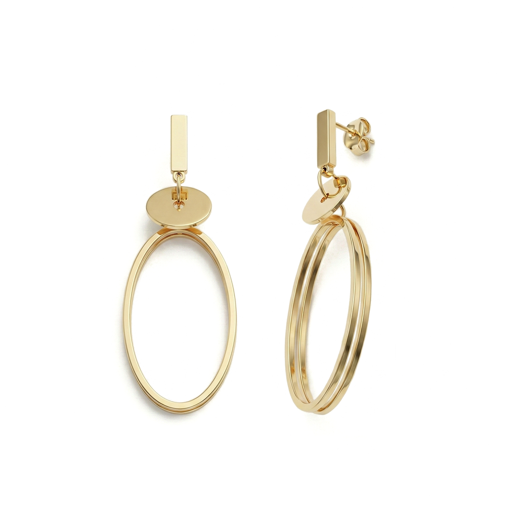 The Aurelia Oval Drop Earrings
