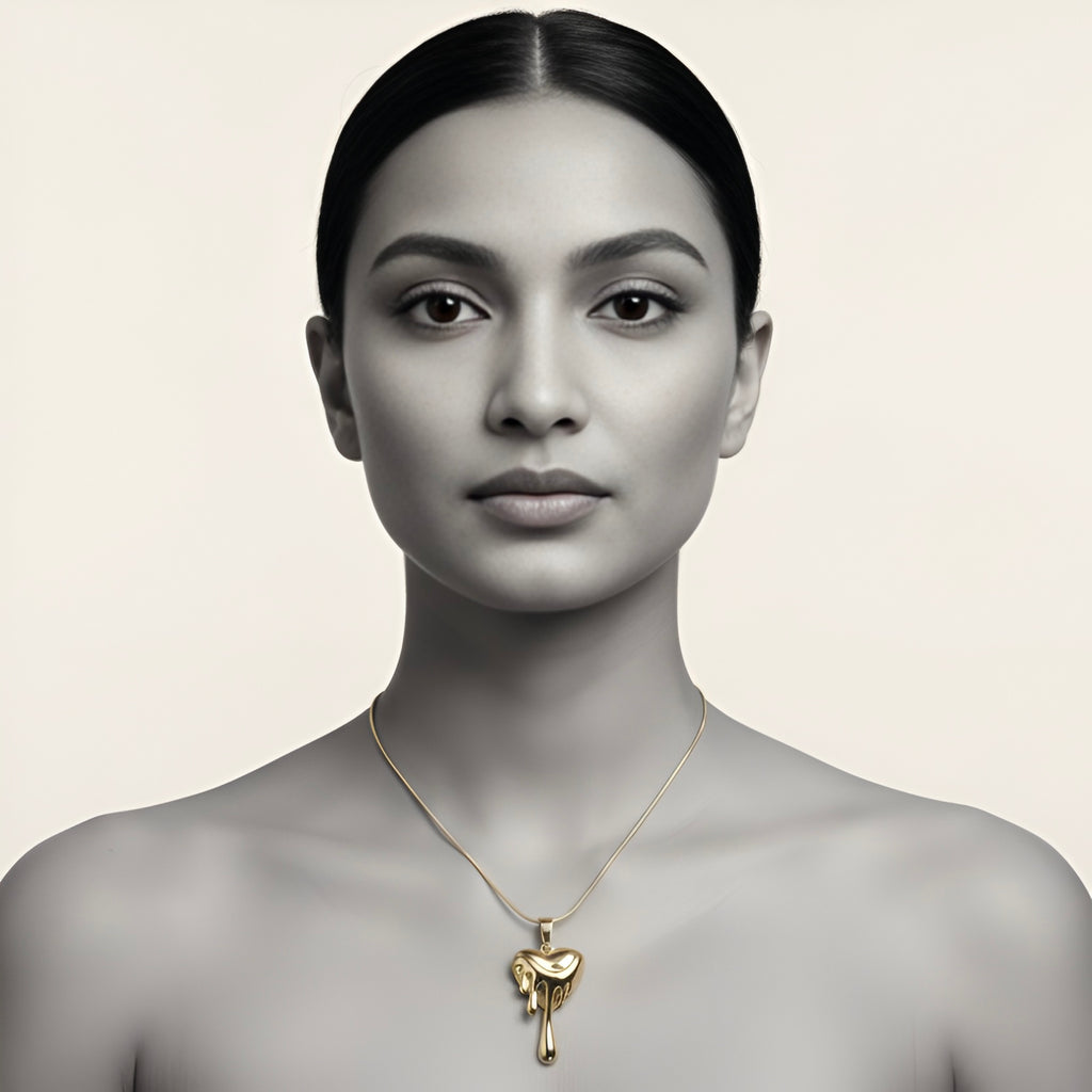 The Melted Heart Gold Necklace