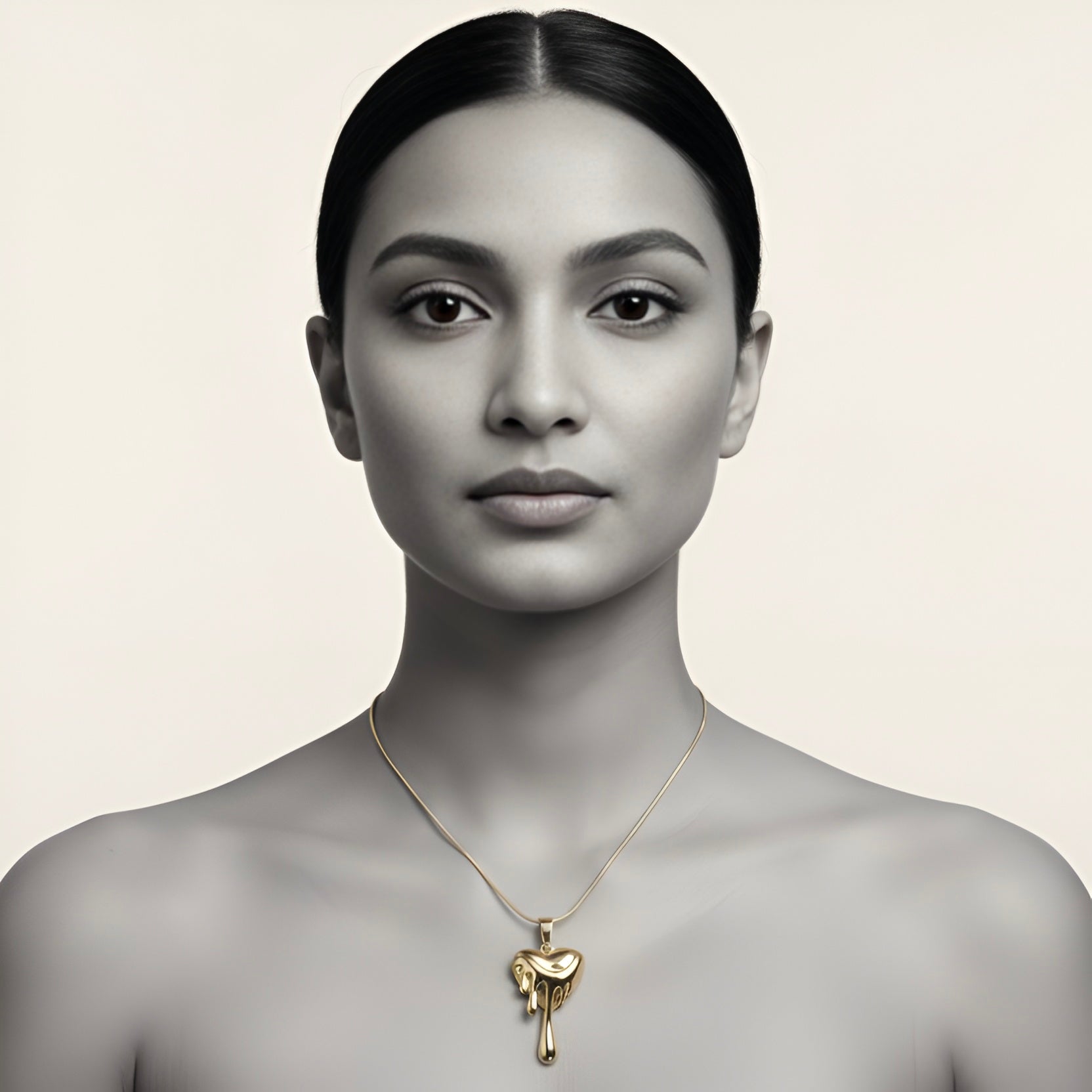 The Melted Heart Gold Necklace