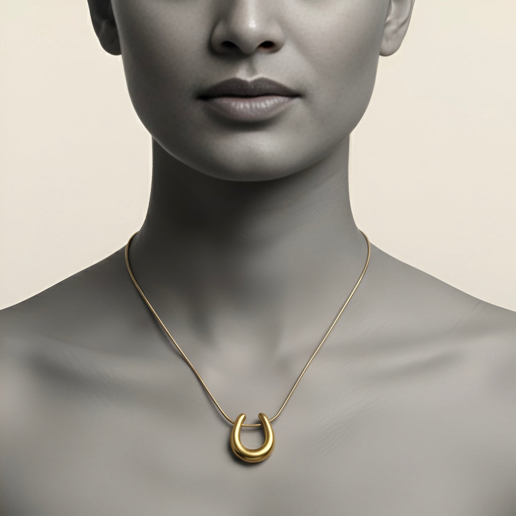 The Golden Crescent Charm Necklace