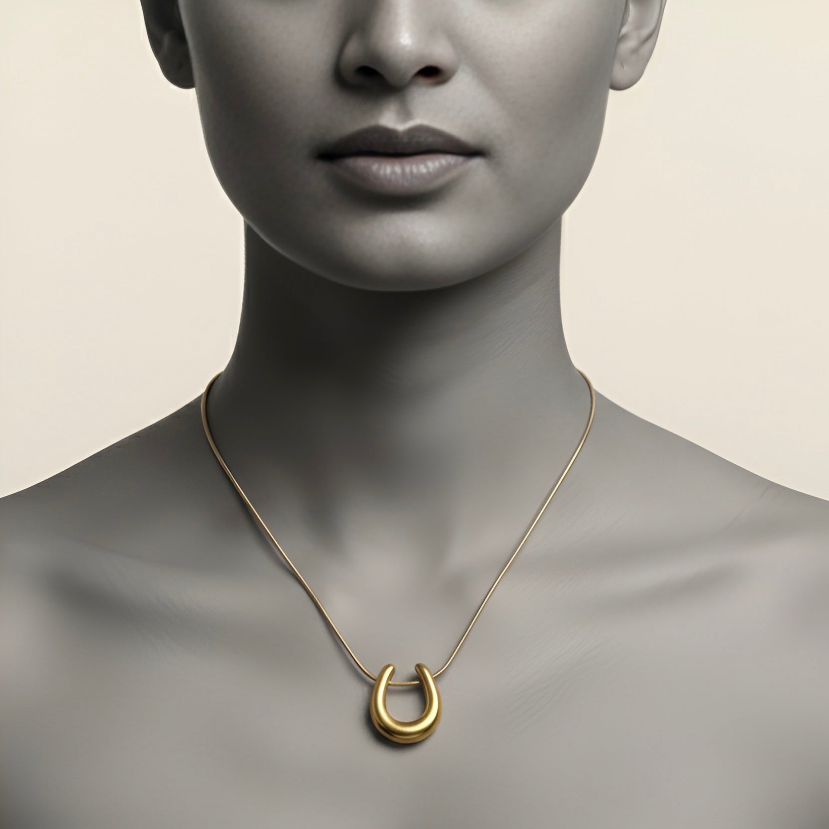 The Golden Crescent Charm Necklace