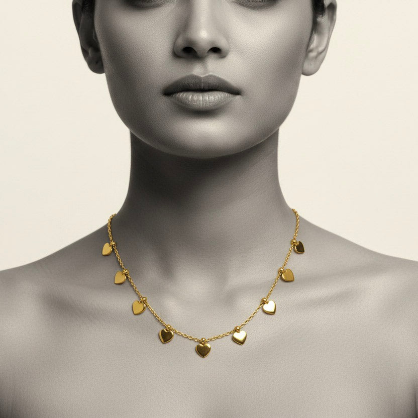 The Golden Hearts Necklace