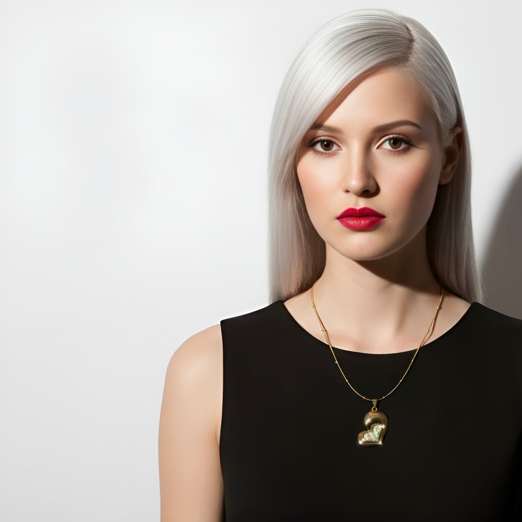 The Golden Heart Embrace Necklace