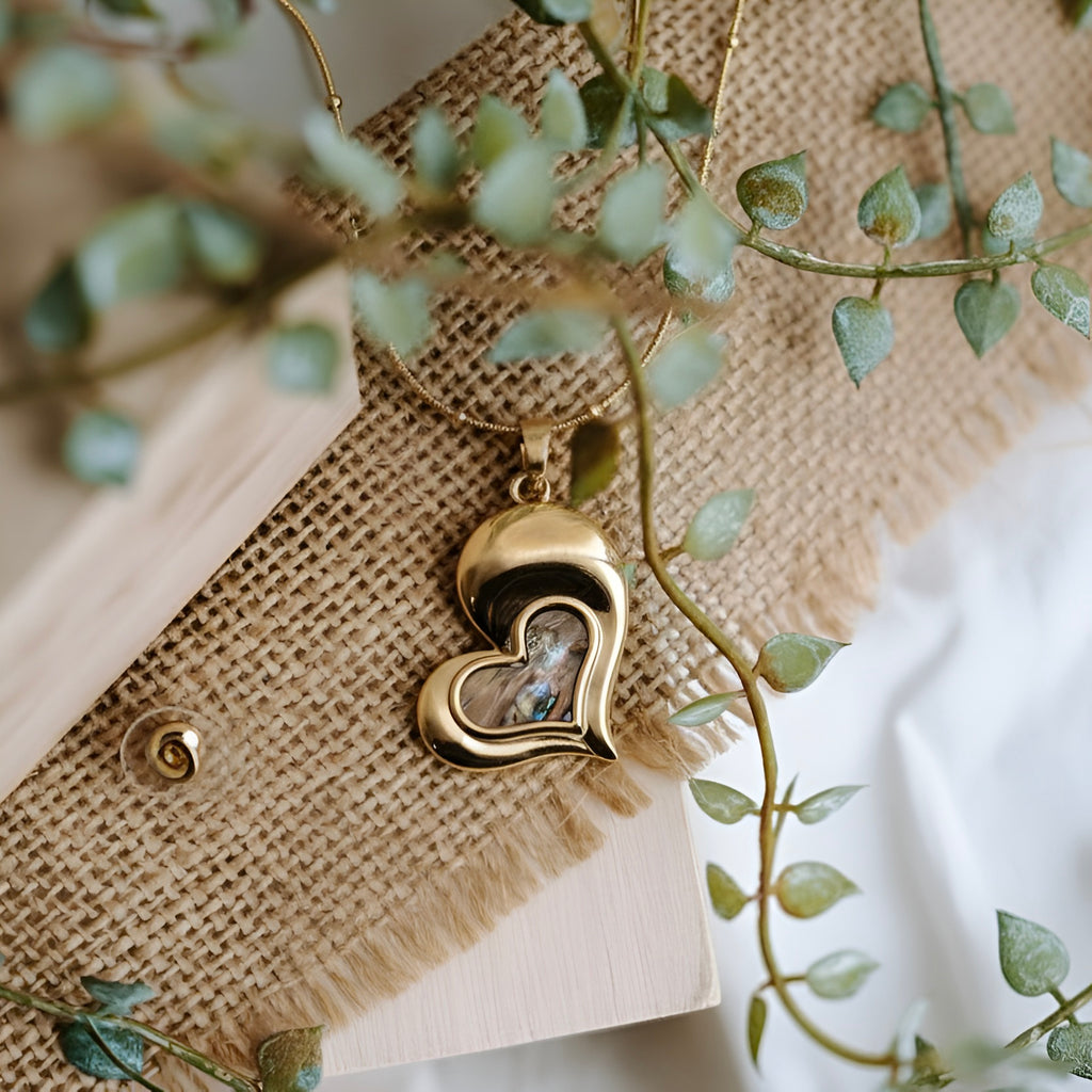 The Golden Heart Embrace Necklace