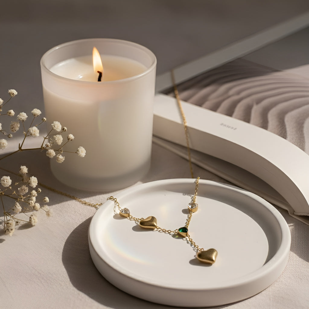 The Trio Heart Cascade Necklace