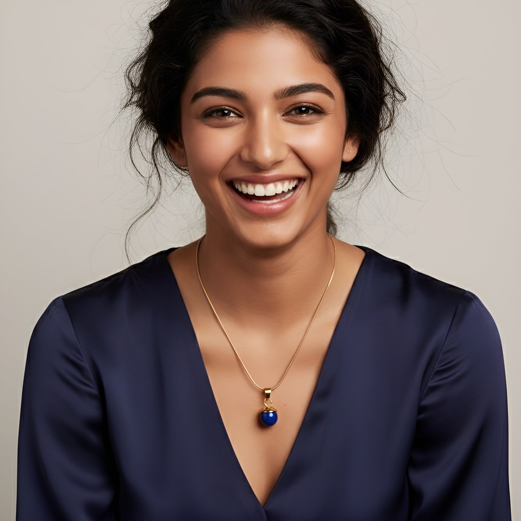 The Sapphire Glow Pendant Necklace