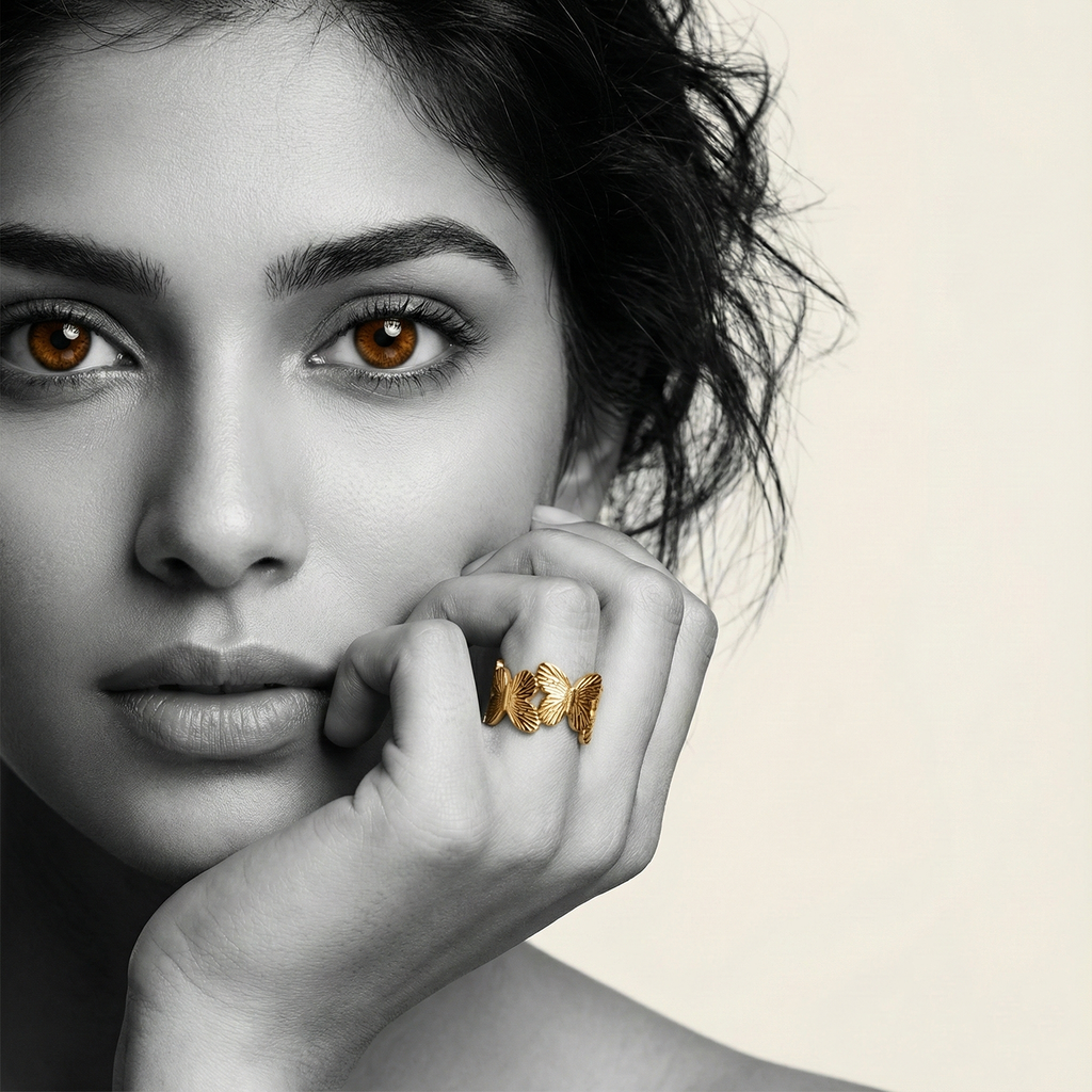 The Golden Flutter Ring
